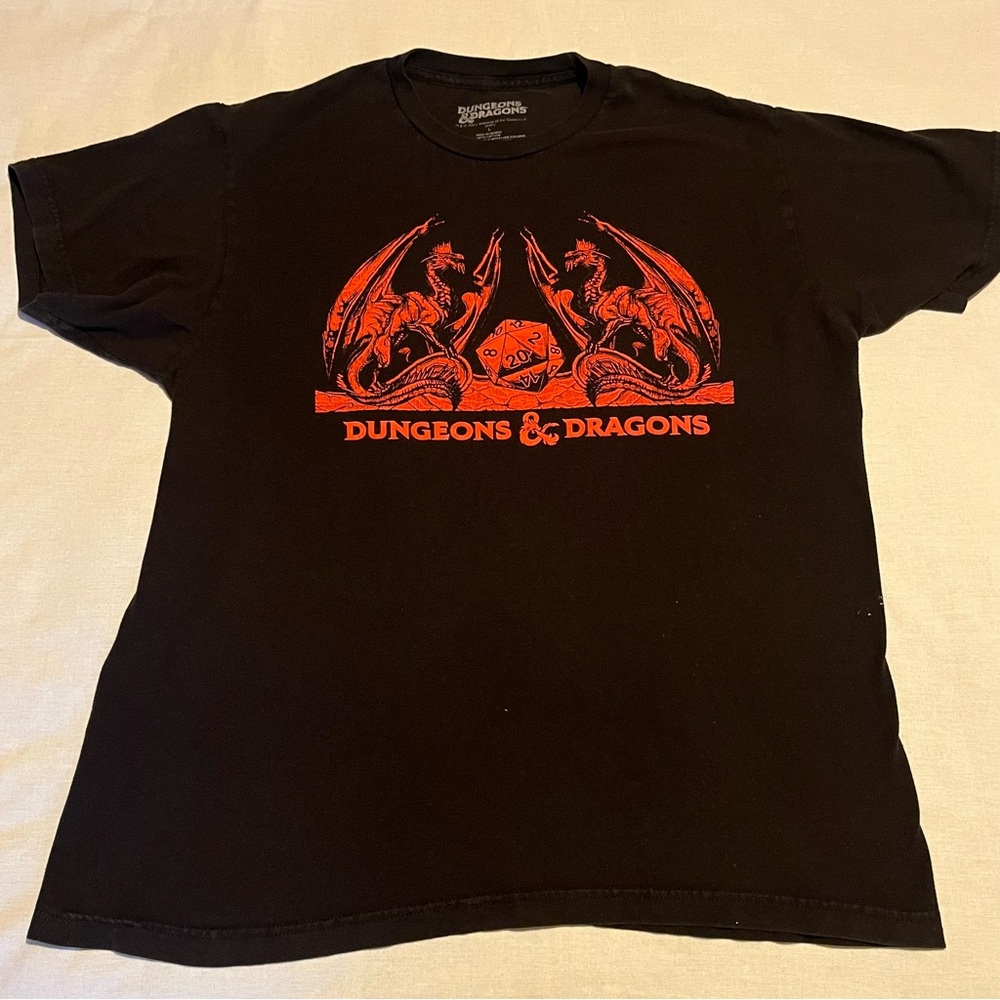 Dungeons and Dragons Mens T Shirt Black Large Short Sleeve